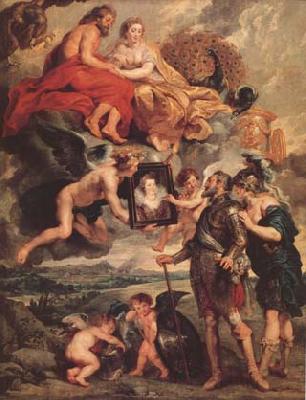 Peter Paul Rubens Henry Iv Receiving The Portrait of Maria de'Medici (mk27) Sweden oil painting art